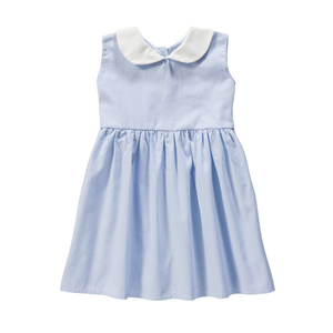 Kinderkleid mit Bübchenkragen hellblau